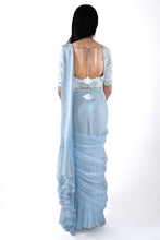 Load image into Gallery viewer, Cloud Blue Concept Saree Set