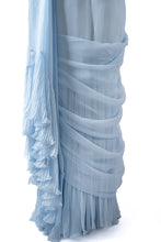 Load image into Gallery viewer, Cloud Blue Concept Saree Set