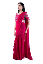 Load image into Gallery viewer, Fuchsia Concept Saree Set