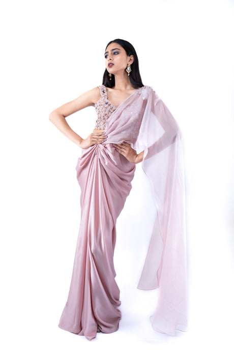 Rosebud Embellished Drape Set