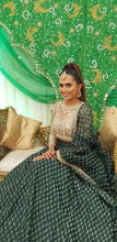 Load image into Gallery viewer, Shaheen Shaikh in Emerald Printed Lehenga Set