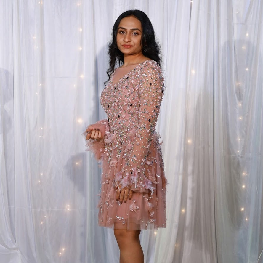 Yagna Arya in Rosebud Embellished Dress