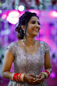 Shiwangi Vijaywargiya in Silver Sequin Gown