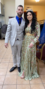 Shereen Ramadan in Honey Dew Trail Gown