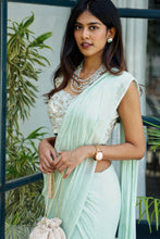 Load image into Gallery viewer, Divya Boppana in Honey Dew Concept Saree Set