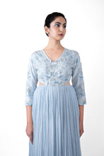 Load image into Gallery viewer, Cloud Blue Pleated Gown