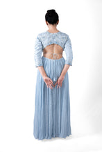 Load image into Gallery viewer, Cloud Blue Pleated Gown