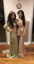 Load image into Gallery viewer, Shereen Ramadan in Honey Dew Trail Gown