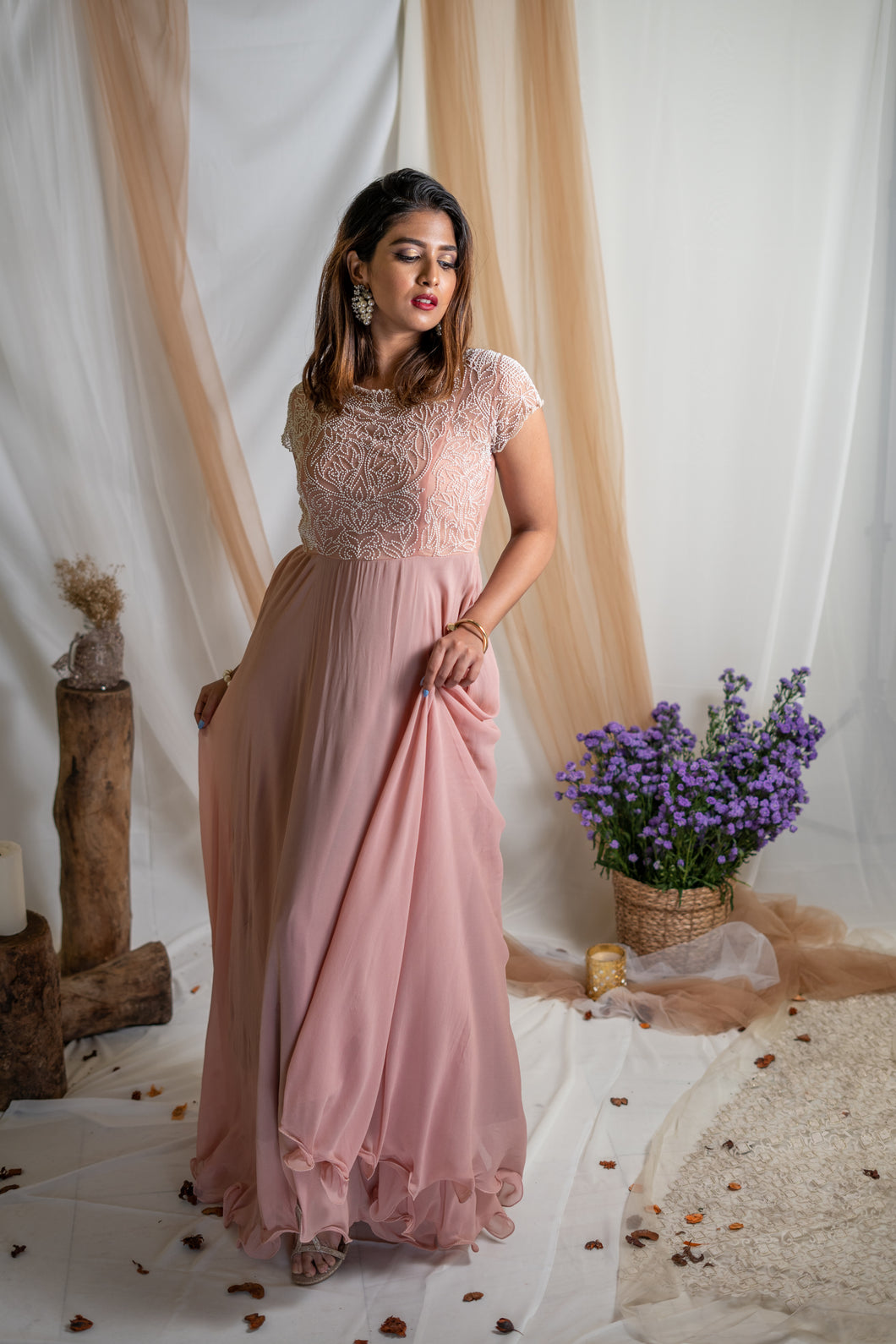 Rosebud Beaded Gown