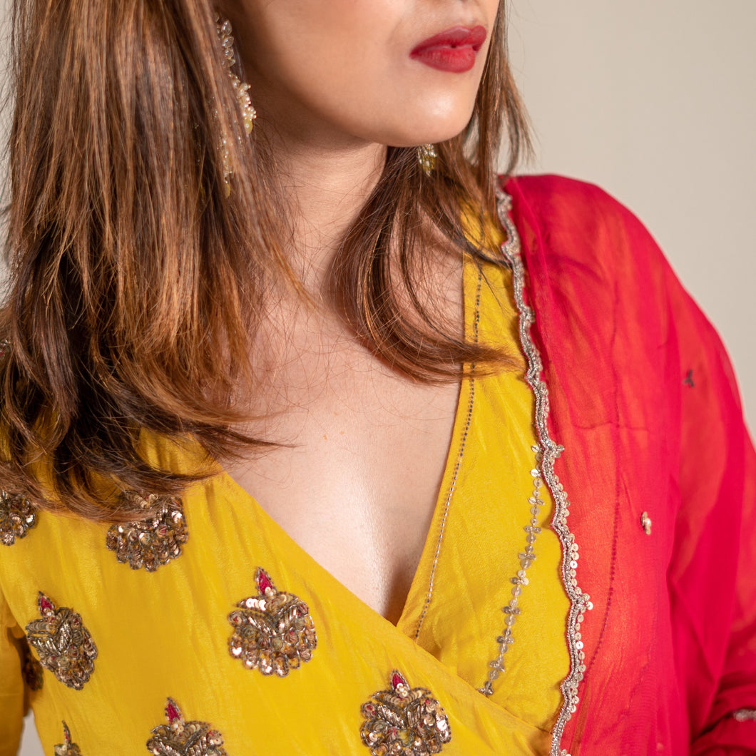 Fuchsia Embellished Dupatta