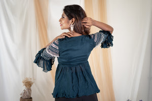 Seagrass Peplum Top