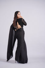 Load image into Gallery viewer, Lavanya Tripathi in Raven Black Saree Set