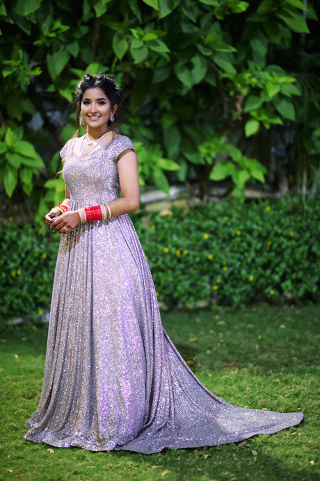 Shiwangi Vijaywargiya in Silver Sequin Gown