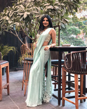 Load image into Gallery viewer, Esha Rao in Honey Dew Concept Saree Set