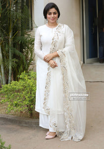 Shamna Kasim in Bay Salt Suit Set