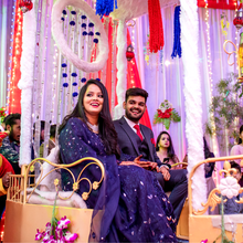 Load image into Gallery viewer, Shivani Solanki in Sapphire Blue Lehenga Set