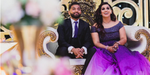 Load image into Gallery viewer, Bindi Patel in Lilac Ombre Embellished Gown