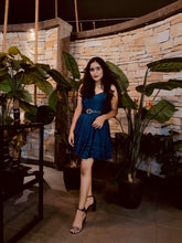 Load image into Gallery viewer, Julieya Prasadini in Mini Beamy Blue Dress