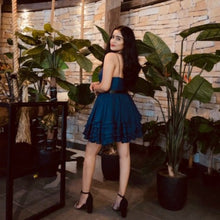 Load image into Gallery viewer, Julieya Prasadini in Mini Beamy Blue Dress