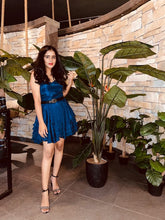 Load image into Gallery viewer, Julieya Prasadini in Mini Beamy Blue Dress